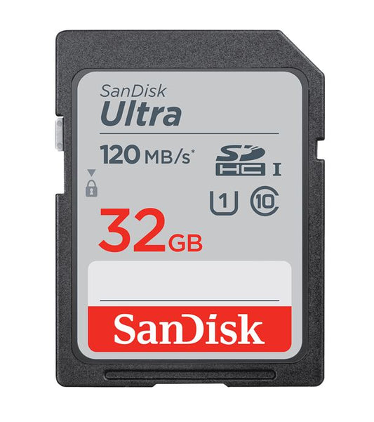 SanDisk Ultra 32GB SDHC SDXC UHS-I Memory Card 120MB/s Full HD Class 10 Speed Shock Proof Temperature Proof Water Proof X-ray Proof Digital Camera SDSDUN4-032G-GN6IN