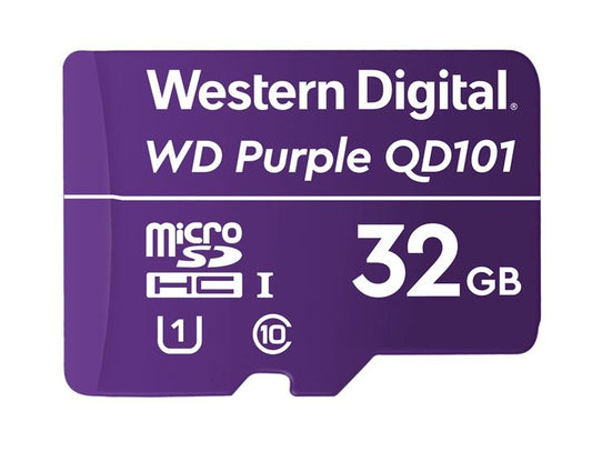 Western Digital WD Purple 32GB MicroSDXC Card 24/7 -25C to 85C Weather & Humidity Resistant Surveillance IP Camera DVR NVR Dash Cams Drones >16GB WDD032G1P0C