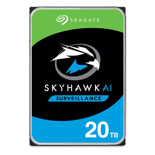 Seagate 20TB 3.5' SkyHawk AI Surveillance SATA 6Gb/s HDD 256MB Cache 5 years Limited Warranty ST20000VE002