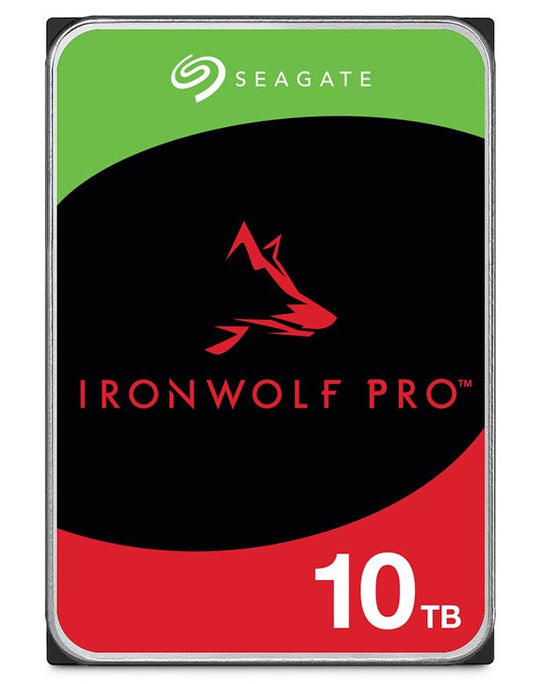 Seagate 10TB 3.5' IronWolf Pro NAS SATA Hard Drive (ST10000NT001) -5-year limited warranty -6Gb/s Connector - CMR Recording Technology ST10000NT001