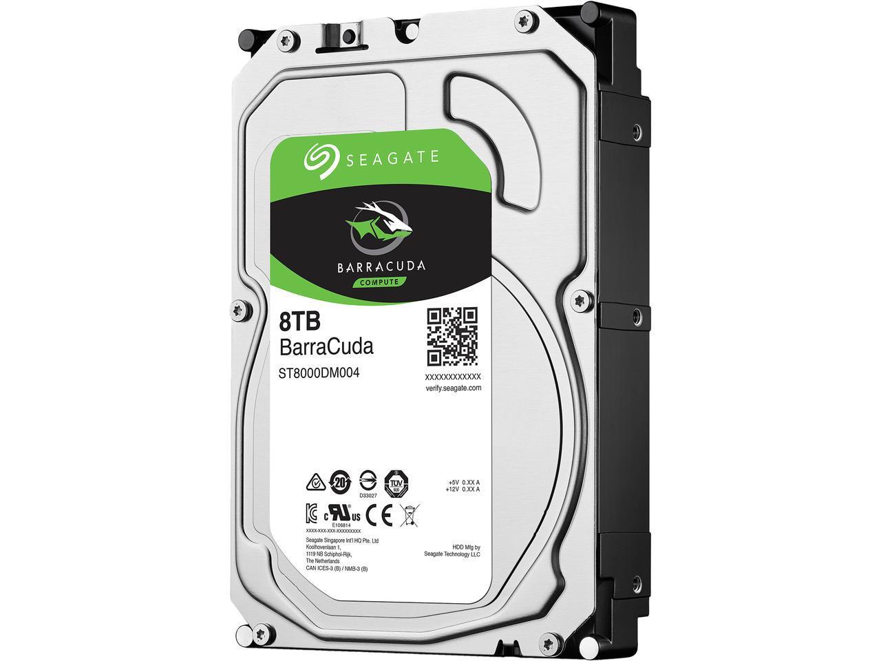 Seagate 8TB 3.5' Barracuda, 5400RPM SATA3 6Gb/s 256MB Cache HDD. 2 Years Warranty ST8000DM004