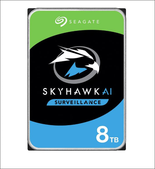 Seagate 8TB 3.5' SkyHawk Surveillance AI, SATA3 6Gb/s, 16 AI streams, 256MB Cache 24x7 HDD ST8000VE001, 3 Years Warranty ST8000VE001