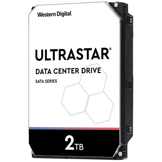 Western Digital WD Ultrastar 2TB 3.5' Enterprise HDD SATA 128MB 7200RPM 512N SE DC HA210 24x7 600MB Buffer 2mil hrs MTBF 5yrs wty HUS722T2TALA604 1W10002