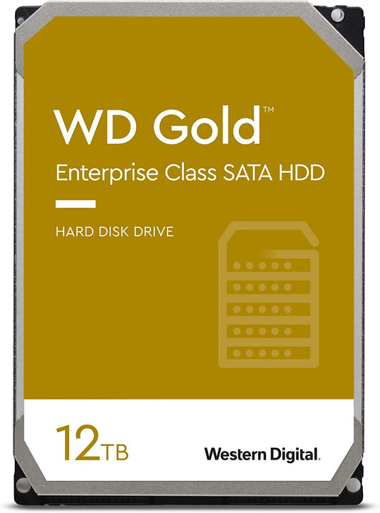 Western Digital 12TB WD Gold Enterprise Class Internal Hard Drive - 3.5' SATA 6Gb/s 512e -Speed: 7,200RPM - 5 Years Limited Warranty WD121KRYZ