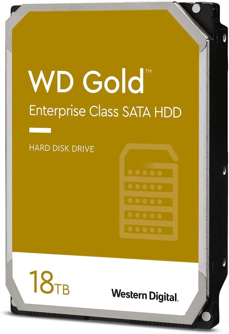 Western Digital Gold 18TB 3.5' Enterprise Class SATA 6 Gb/s HDD 7200 RPM Cache Size 512MB 5-Year Limited Warranty WD181KRYZ