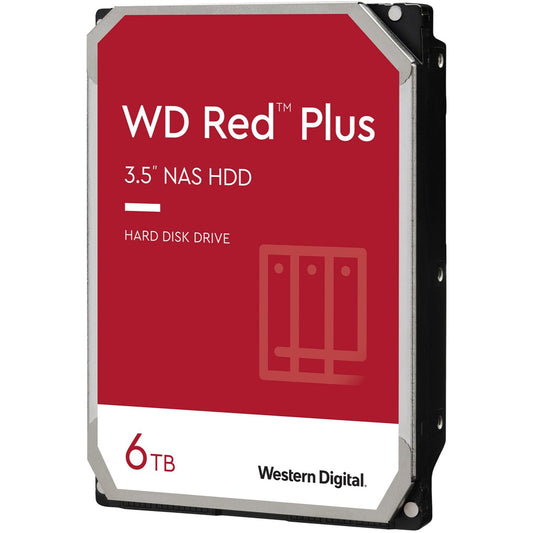 Western Digital WD Red Plus 6TB 3.5' NAS HDD SATA3 6Gb/s 5400RPM 256MB Cache CMR 24x7 8-bays NASware 3.0 CMR Tech 3yrs wty WD60EFPX WD60EFPX