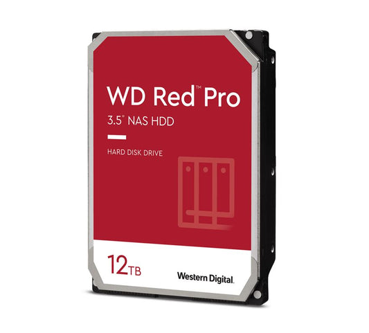 Western Digital WD Red Pro 12TB 3.5' NAS HDD SATA3 7200RPM 256MB Cache 24x7 300TBW ~24-bays NASware 3.0 CMR Tech 5yrs wty WD121KFBX