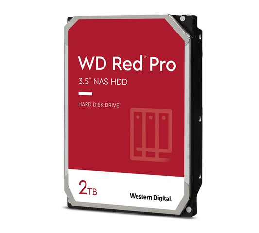 Western Digital WD Red Pro 2TB 3.5' NAS HDD SATA3 7200RPM 64MB Cache 24x7 300TBW ~24-bays NASware 3.0 CMR Tech 5yrs wty WD2002FFSX