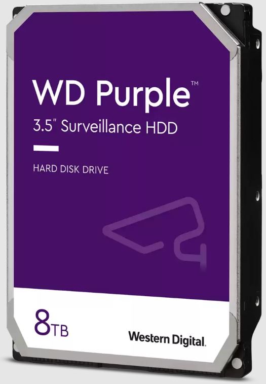 Western Digital WD Purple 8TB 3.5' Surveillance HDD 256MB Cache SATA 3-Year Limited Warranty WD85PURZ
