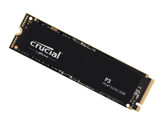 Crucial P3 2TB Gen3 NVMe SSD 3500/3000 MB/s R/W 440TBW 650K/700K IOPS 1.5M hrs MTTF Full-Drive Encryption M.2 PCIe3 5yrs CT2000P3SSD8