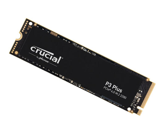 Crucial P3 Plus 1TB Gen4 NVMe SSD 5000/3600 MB/s R/W 220TBW 650K/800K IOPS 1.5M hrs MTTF Full-Drive Encryption M.2 PCIe4 5yrs CT1000P3PSSD8