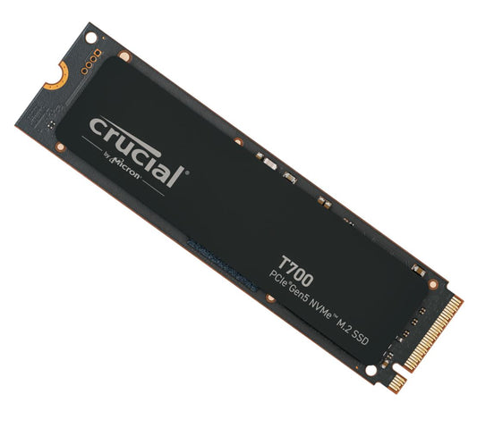 Crucial T700 4TB Gen5 NVMe SSD - 12400/11800MB/s R/W 2400TBW 1500K IOPs 1.5M hrs MTTF with DirectStorage for Intel 13th Gen & AMD Ryzen 7000 CT4000T700SSD3