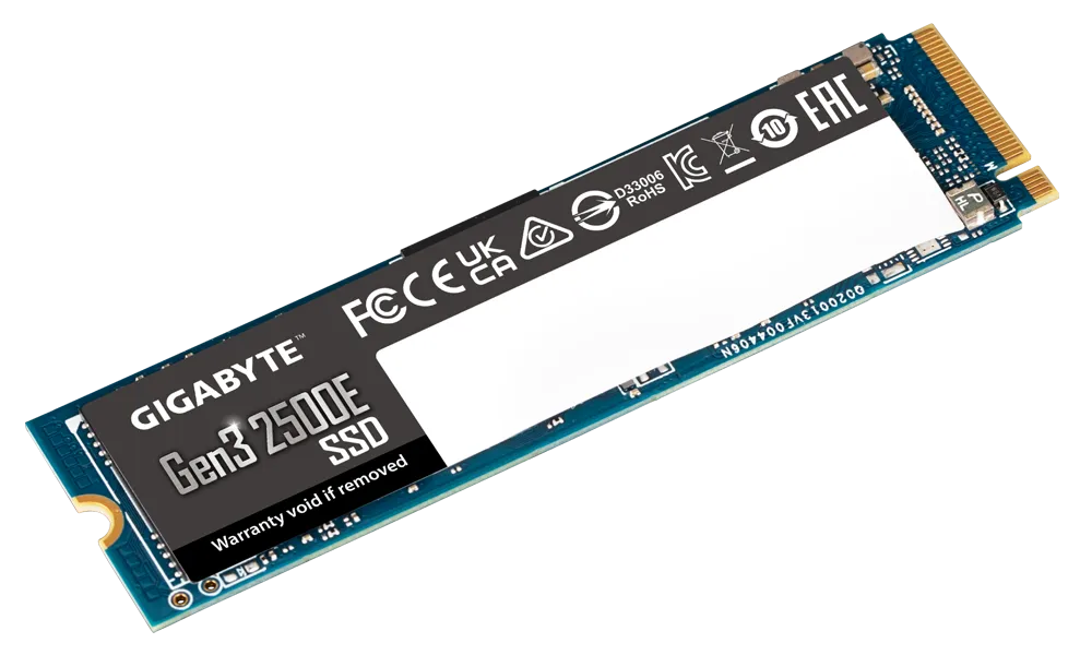 Gigabyte G325E 500G M2 500G PCIe 3.0x4, 2300/1500 MB/s 60k/240Kl MTBF 1.5m hr Limited 3 years or 240TBW GP-G325E500G-M2