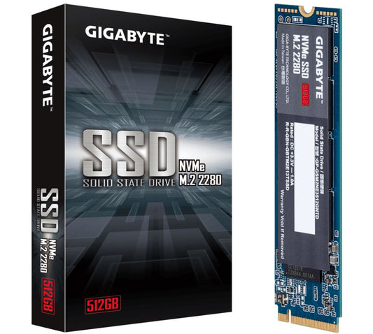 Gigabyte M.2 PCIe NVMe SSD 512GB V2 1700/1550 MB/s 270K/340K IOPS 2280 80mm 1.5M hrs MTBF HMB TRIM SMART Solid State Drive 5yrs GP-GSM2NE3512GNTD