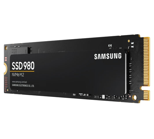 Samsung 980 500GB NVMe SSD 3100MB/s 2600MB/s R/W 400K/470K IOPS 300TBW 1.5M Hrs MTBF AES 256-bit Encryption M.2 2280 PCIe 3.0 Gen3 5yrs Wty MZ-V8V500BW