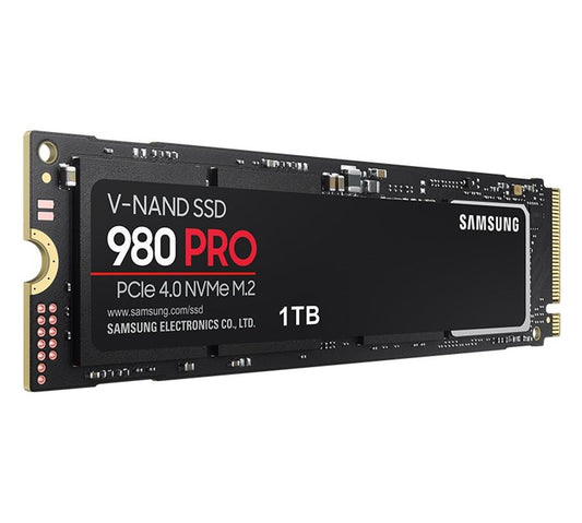 Samsung 980 Pro 1TB Gen4 NVMe SSD 7000MB/s 5000MB/s R/W 1000K/1000K IOPS 600TBW 1.5M Hrs MTBF for PS5 5yrs Wty MZ-V8P1T0BW