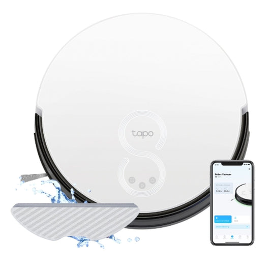 TP-Link Tapo RV10 Robot Vacuum & Mop, Path Planning, 2000Pa Strong Suction, Quiet Cleaning, Long-lasting battery, Carpet Auto-Boost, App Tapo RV10