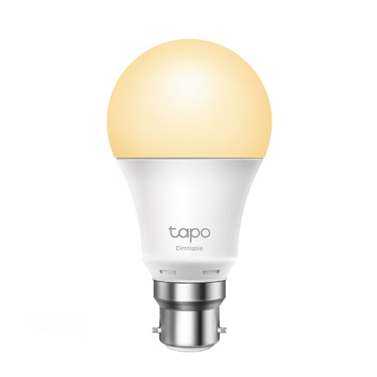 TP-Link Tapo L510B Smart Light Bulb Bayonet Fitting Dimmable, No Hub Required, Voice Control, Schedule & Timer 2700K 8.7W 2.4 GHz 802.11b/g/n Tapo L510B