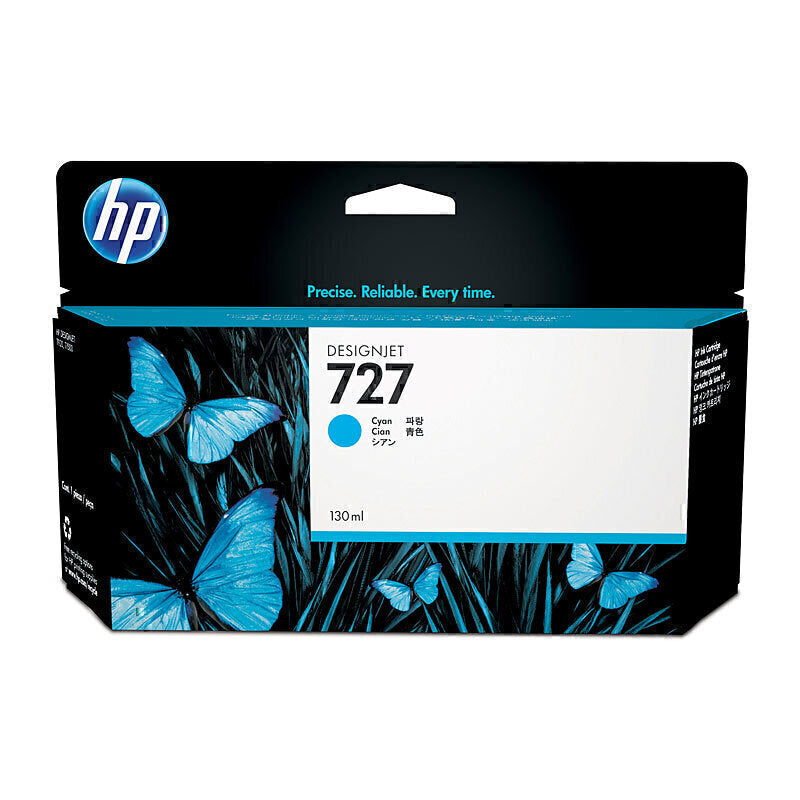 HP #727 130ml Cyan Ink B3P19A - B3P19A