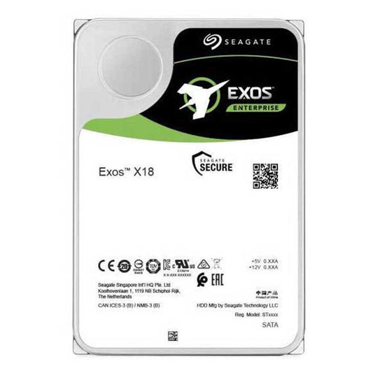 Seagate Exos X18 ENTERPRISE 512E INTERNAL 3.5' SATA DRIVE, 12TB, 6GB/S, 7200RPM, 5YR WTY ST12000NM000J