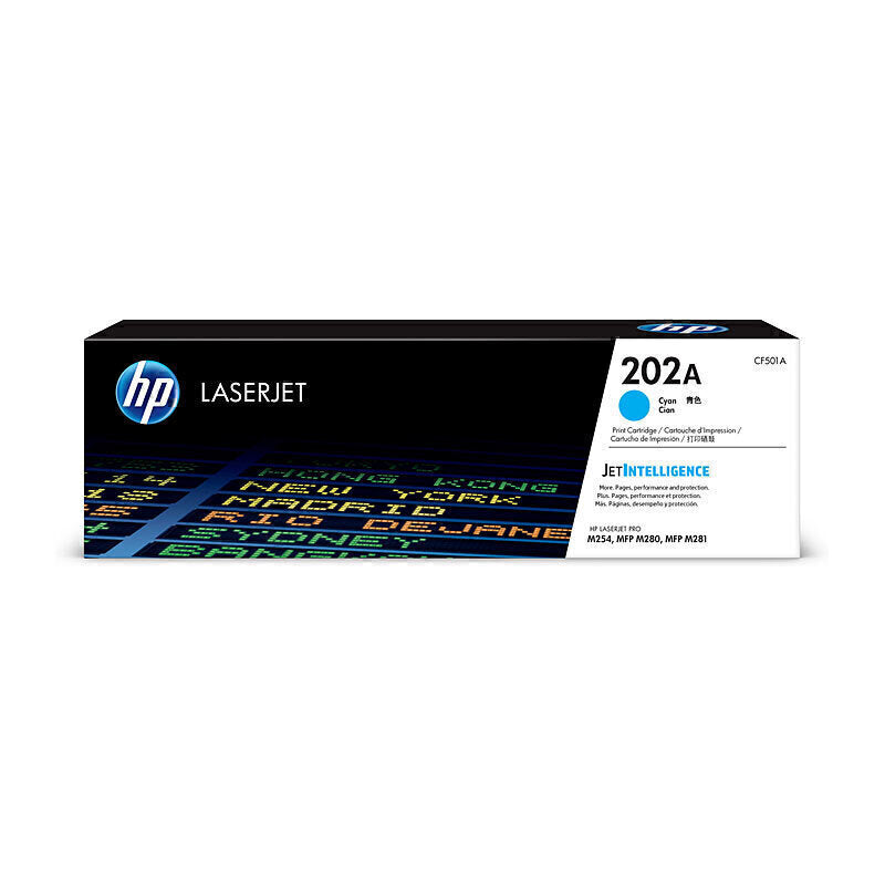 HP #202A Cyan Toner CF501A 1,300 pages - CF501A