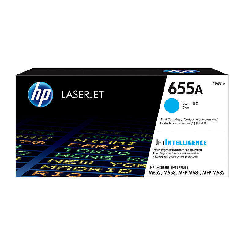 HP #655A Cyan Toner CF451A 10,500 pages - CF451A