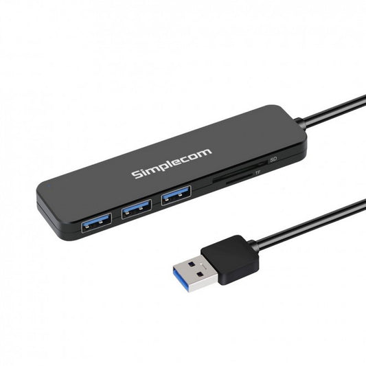 Simplecom CH365 SuperSpeed 3 Port USB 3.0 (USB 3.2 Gen 1) Hub with SD MicroSD Card Reader CH365