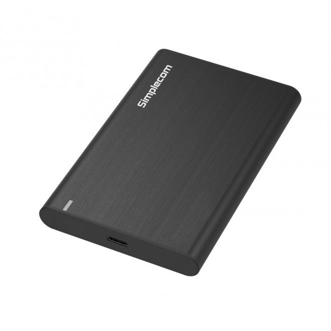Simplecom SE221 Aluminium 2.5'' SATA HDD/SSD to USB 3.1 Enclosure Black USB 3.1 Gen 1 support up to 5Gbps data transfer rate SE221-BLACK