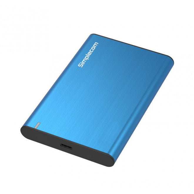 Simplecom SE221 Aluminium 2.5'' SATA HDD/SSD to USB 3.1 Enclosure Blue USB 3.1 Gen 1 support up to 5Gbps data transfer rate SE221-BLUE