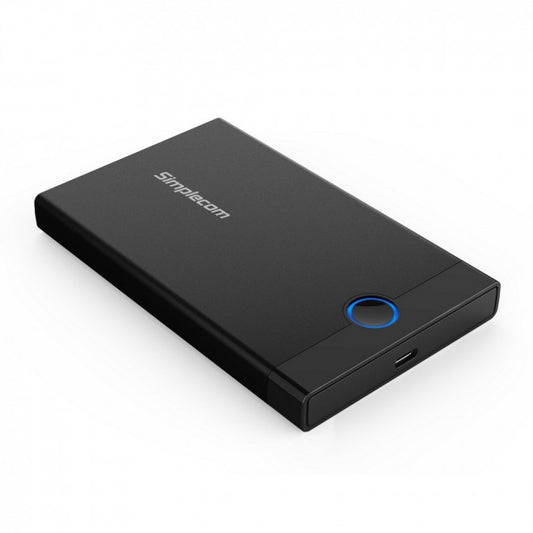 Simplecom SE229 Tool-free 2.5' SATA HDD SSD to USB-C Enclosure USB 3.2 Gen 2 SE229