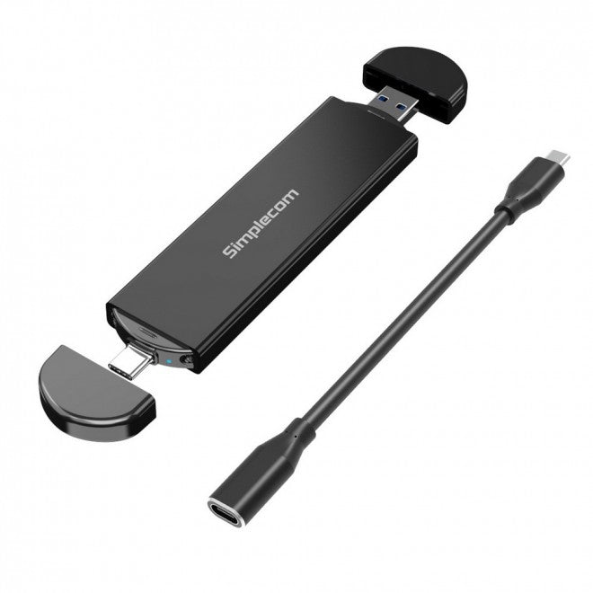 Simplecom SE522 NVMe / SATA M.2 SSD to USB 3.2 Gen 2 Dual USB Connector Enclosure SE522