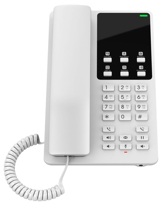Grandstream GHP620W Hotel Phone, 2 Line IP Phone, 2 SIP Accounts, HD Audio, Built In Wi-Fi, White Colour, 1Yr Wty GHP620W