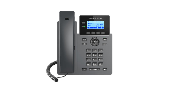 Grandstream GRP2602G Carrier Grade 2 Line IP Phone, 2 SIP Accounts, 2.2' LCD, 132x48 Screen, HD Audio, Powerable Via POE, 5 way Conference, 1Yr Wt GRP2602G