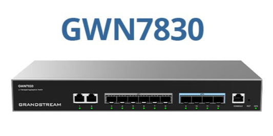 Grandstream GWN7830 Enterprise Layer 3 Managed Aggregation Switch, 6 x SFP, 4 x SFP+, 2 x GigE GWN7830