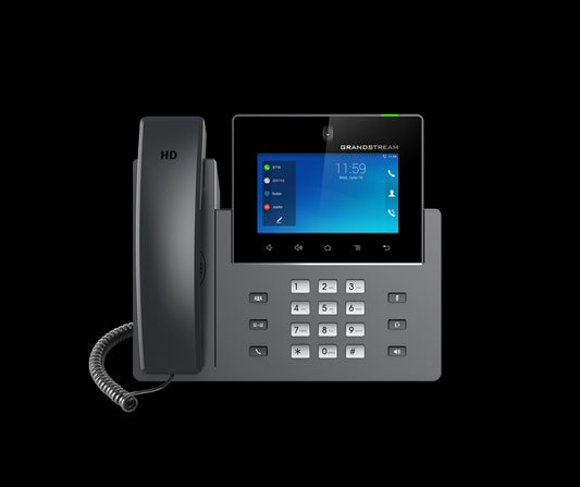 Grandstream GXV3350 16 Line Android IP Phone, 16 SIP Accounts, 1280 x 800 Colour Touch Screen, 1MB Camera, Built In Bluetooth+WiFi, Powerable Via POE GXV3350