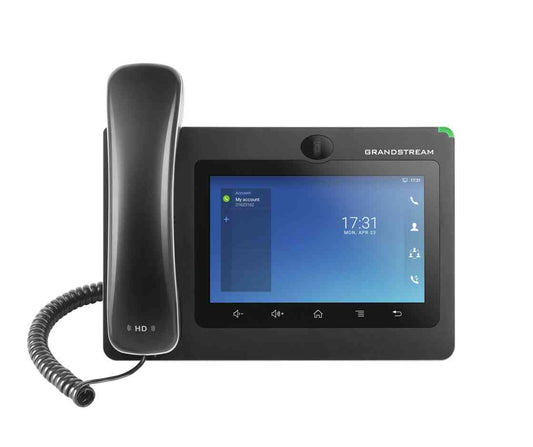 Grandstream GXV3370 16 Line Android IP Phone, 16 SIP Accounts, 1024 x 600 Colour Touch Screen, 1MB Camera, Building Bluetooth+Wifi, Powerable Via POE GXV3370