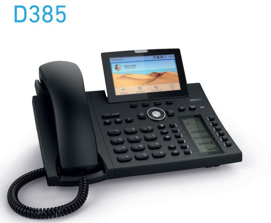 SNOM D385 12 Line IP Phone, SIP Desktop Phone Colour, SmartScreen, Sensor Hook Switch, Bluetooth, USB 00004340