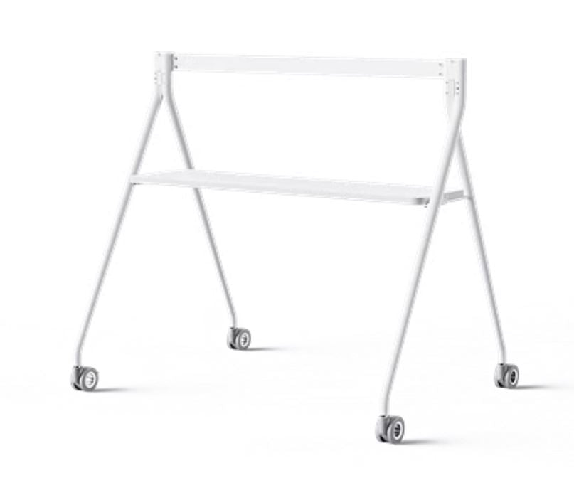 Yealink Floor stand for MeetingBoard 65' with Tray, Fit for Yealink MeetingBoard 65', Wheeled for easy transport Stable, Durable Base Practical, White MB-FLOORSTAND-650T-W