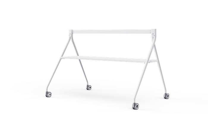 Yealink Floorstand for MeetingBoard 86' with Tray, Perfect fit for Yealink MeetingBoard 86', Wheeled for easy transport Stable, White, EOS MB-FLOORSTAND-860T-W