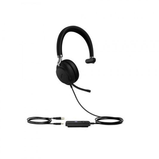 Yealink TEAMS-UH38-M Teams Certified Dual Mode USB and Bluetooth Headset, Mono, USB-A, Call Controller TEAMS-UH38-M