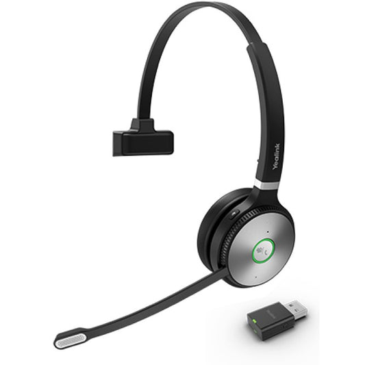 Yealink Microsoft Teams WH62 Mono Wireless Portable Headset, Yealink Acoustic Shield Technology, WDD60 DECT Dongle, USB Charging Cable, Carry Pouch TEAMS-WH62-M-P