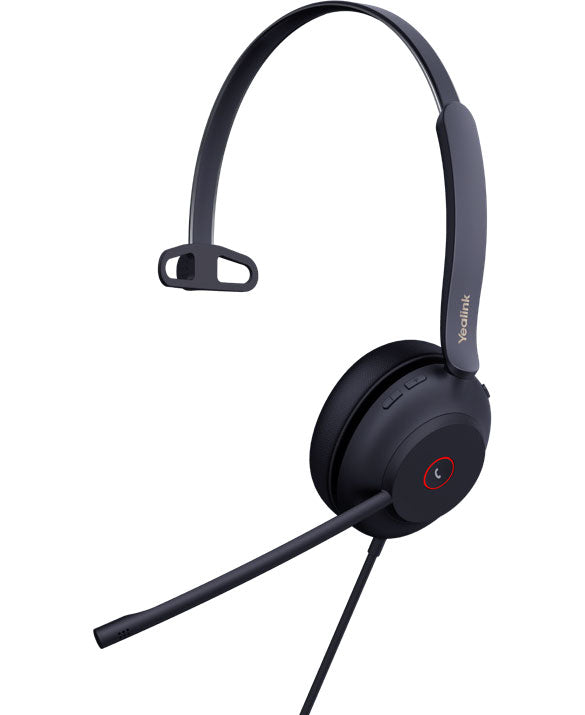 Yealink UH37 Mono USB Wired Headset, UC, USB-C, 35mm Speaker, Busylight, Leather Ear Cushion, HD Audio, 2Mic Noise Killer, Microsoft Teams & UC UH37-M-UC-C