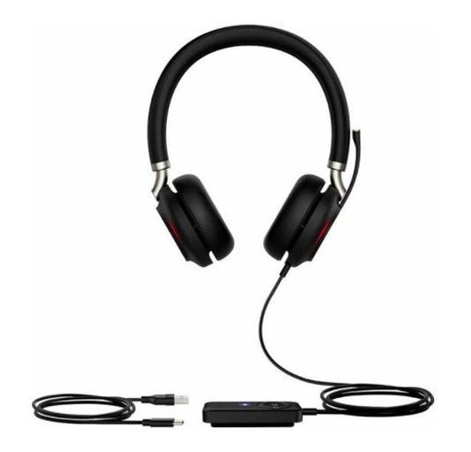 Yealink UH38 Dual Mode USB and Bluetooth Headset, Dual, USB-C, UC Call Controller with Built-In Battery Dual Noise-Canceling Mics, Busy Light UH38-D-UC-C