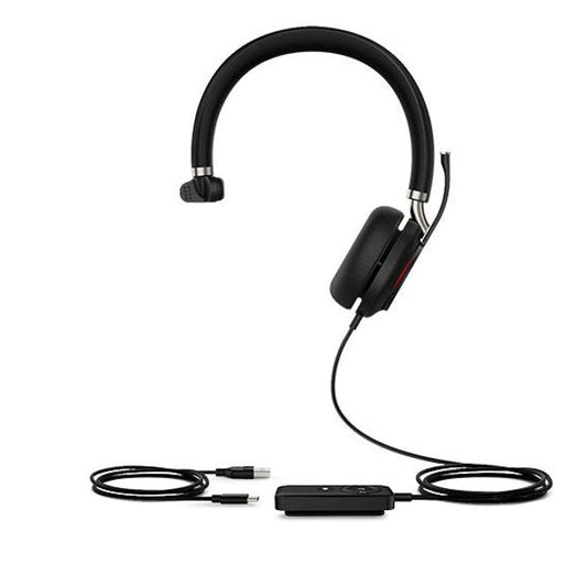 Yealink UH38 Dual Mode USB and Bluetooth Headset, Mono, USB-C, UC Call Controller, Dual Noise-Canceling Mics, Busy Light UH38-M-UC-C