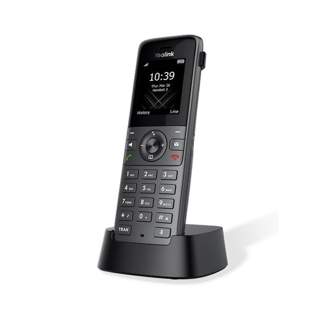 Yealink W73H High-Performance IP DECT Handset, HD Audio, Long Standby Time of 400 hours, Up to 35hours talk time, Noise Reduction, Microsoft SIPGateway W73H