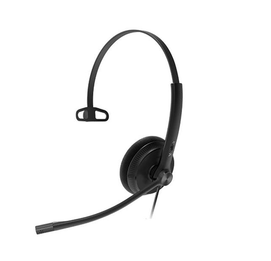 Yealink YHS34 Lite Mono Wideband Noise-Canceling Headset, Monaural Ear, RJ9, QD Cord, Foamy Ear Cushion, Hearing Protection YHS34L-M