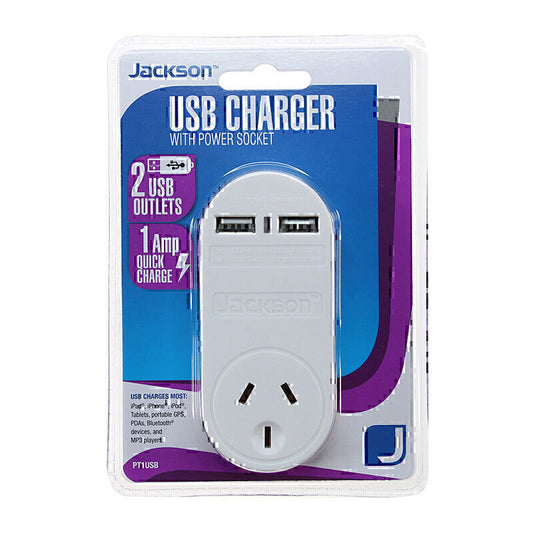 Jackson 1 Way 2 USB Charger  - PT1USB
