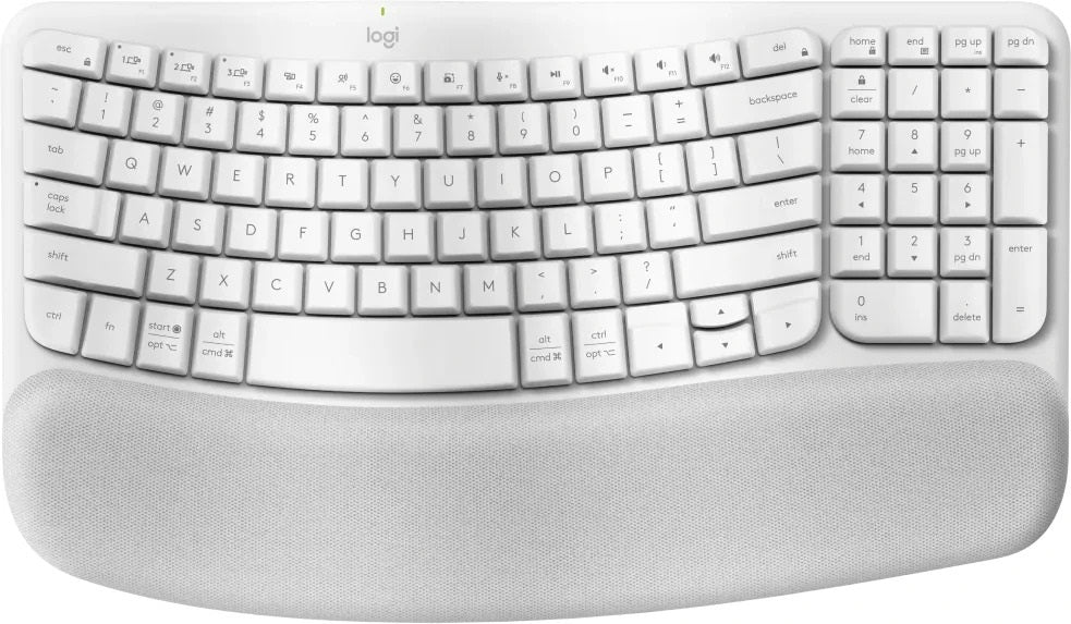 Logitech Ergo Series Wave Keys Wireless Ergonomic Keyboard (Off-white) 920-012282
