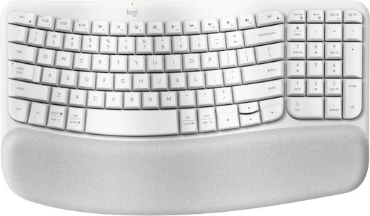 Logitech Ergo Series Wave Keys Wireless Ergonomic Keyboard (Off-white) 920-012282