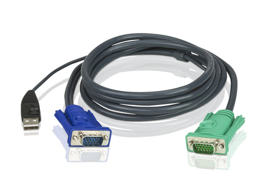 Aten KVM Cable 1.8m with VGA & USB to 3in1 SPHD 2L-5202U